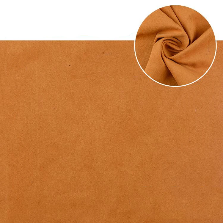 Fashion overcoat double side  polyester imitation fur faux suede fabric microfiber cloth material for apparel