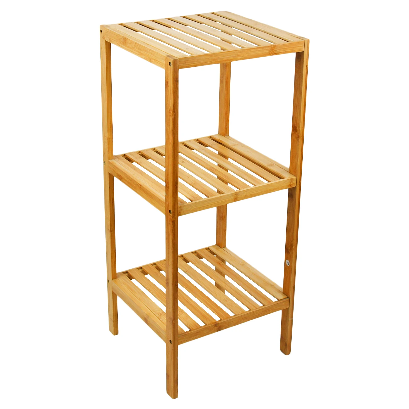3 Tier Free standing Nature Bamboo Bathroom Towel Rack Plant Display Stand Storage Shelf