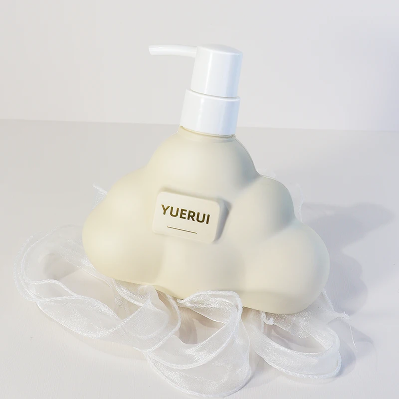 350ml Sub-surface cloud shape sponge bubble hand soap baby shower gel milk hydraulic pump plastic bottle