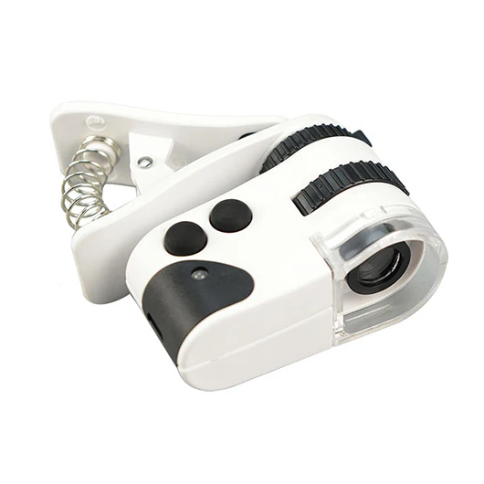 USB rechargeable 50x  led mobile phone clip microscope with light MPK15-CL50X
