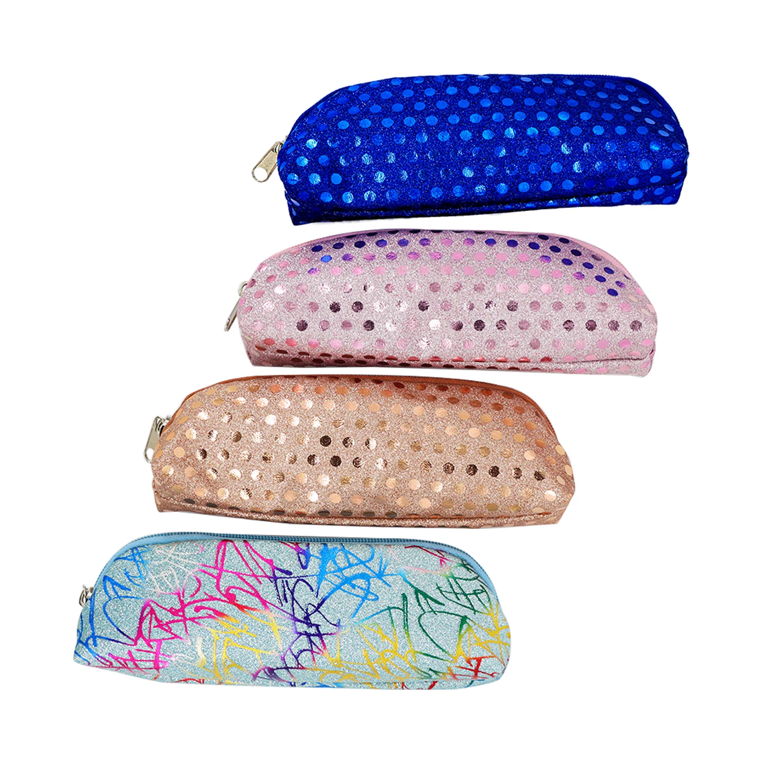 Factory Students Stationery PU Pencil Bag Pen pencil Case Pouch Ziplock Bag Customized Plastic PVC Felt Zipper Pen bag