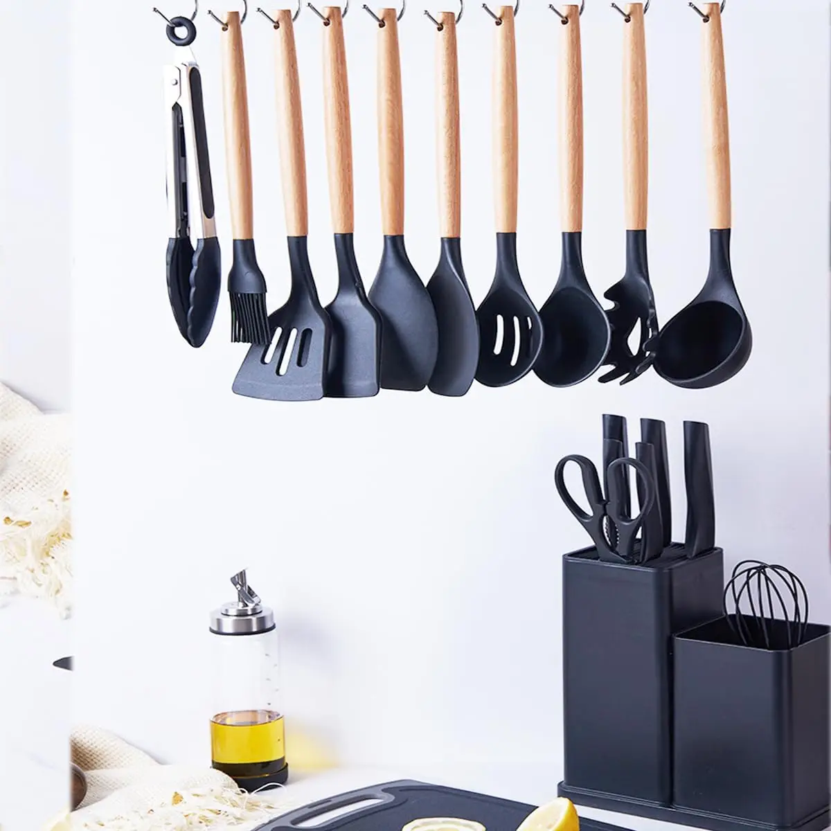 Wholesale kitchenware set 19 Pcs Silicone Kitchen Utensils Set Cooking Utensils Kitchen Utensils set