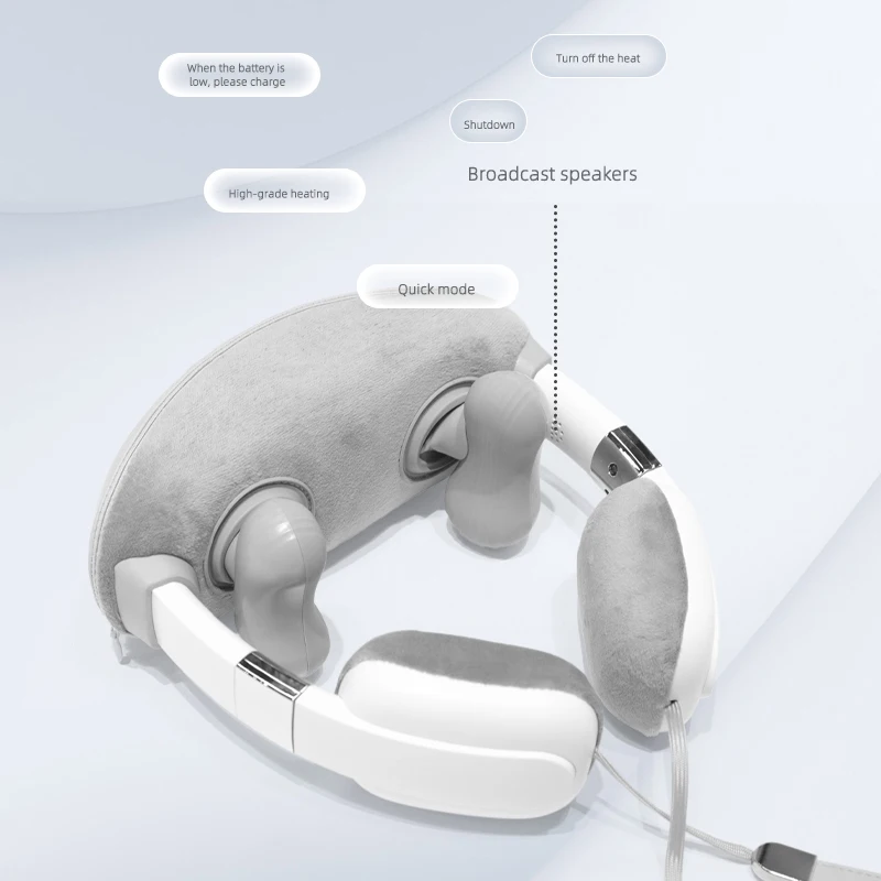 U-shaped Cervical Neck Massage Device 3 Modes Electric Shiatsu Neck And Shoulder Deep Kneading Massager With Heat