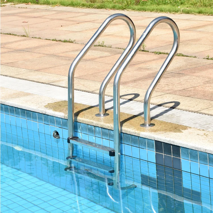 3-step modern swimming pool ladder handrail ladder for underground swimming pools