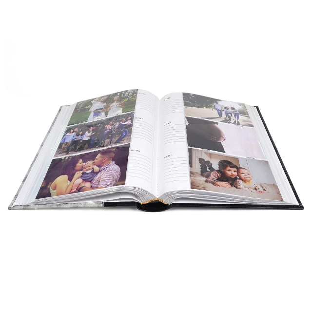 
Black Pu leatherine book bound 4R 300 pockets photo album 