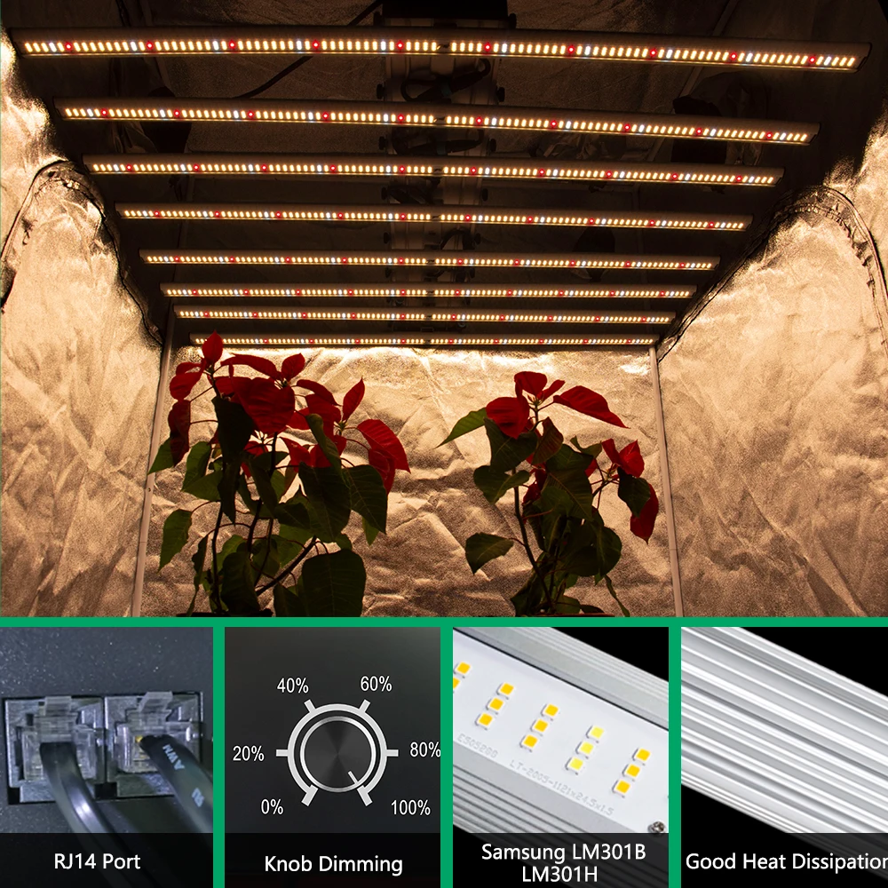 301B 301H Super New Indoor Aeroponics Hydroponic Vertical Farming  Equipment 640W Led Bar Strip Grow Light Bar