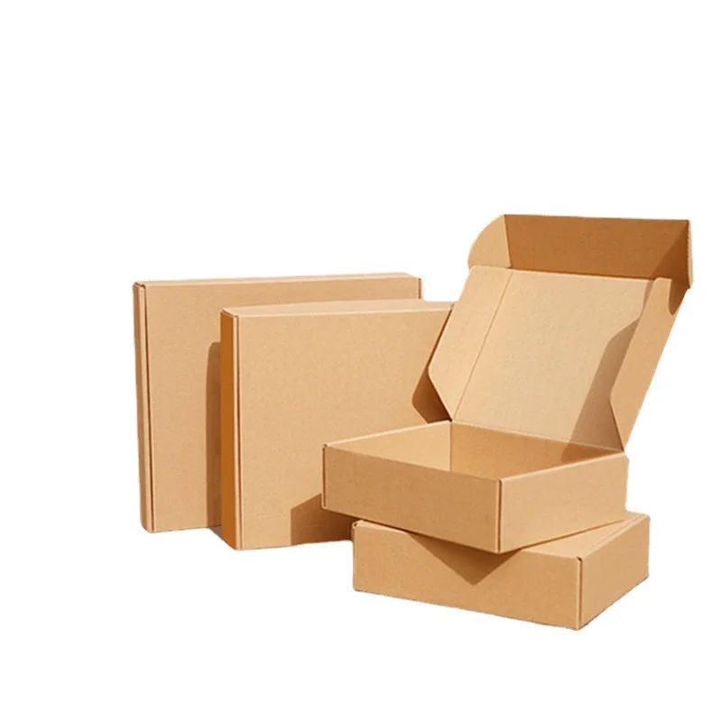 Bulk Cheap Custom Logo Blank Kraft Cardboard Paper Boxes For Packaging