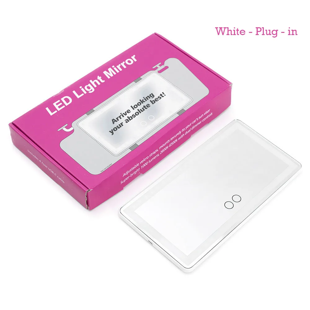 Amazon автомобильное зеркало на солнцезащитный козырек с подсветкой триколор автомобильное большое заполняющее освещение красота светодиодная автомобиль настраиваемое косметическое алюминиевое зеркало