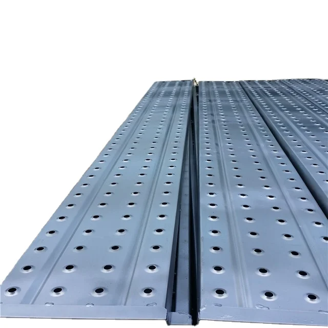 Material Zinc coated scaffolding construction deck  metal plank with hooks manufacture