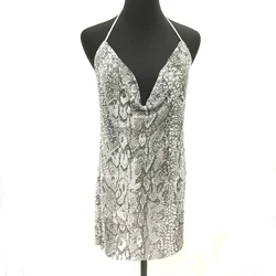 factory supply Wholesale Body Chain Jewelry Party Dress clubwear Sexy Metal Chain Dresses Aluminum metal mesh dress