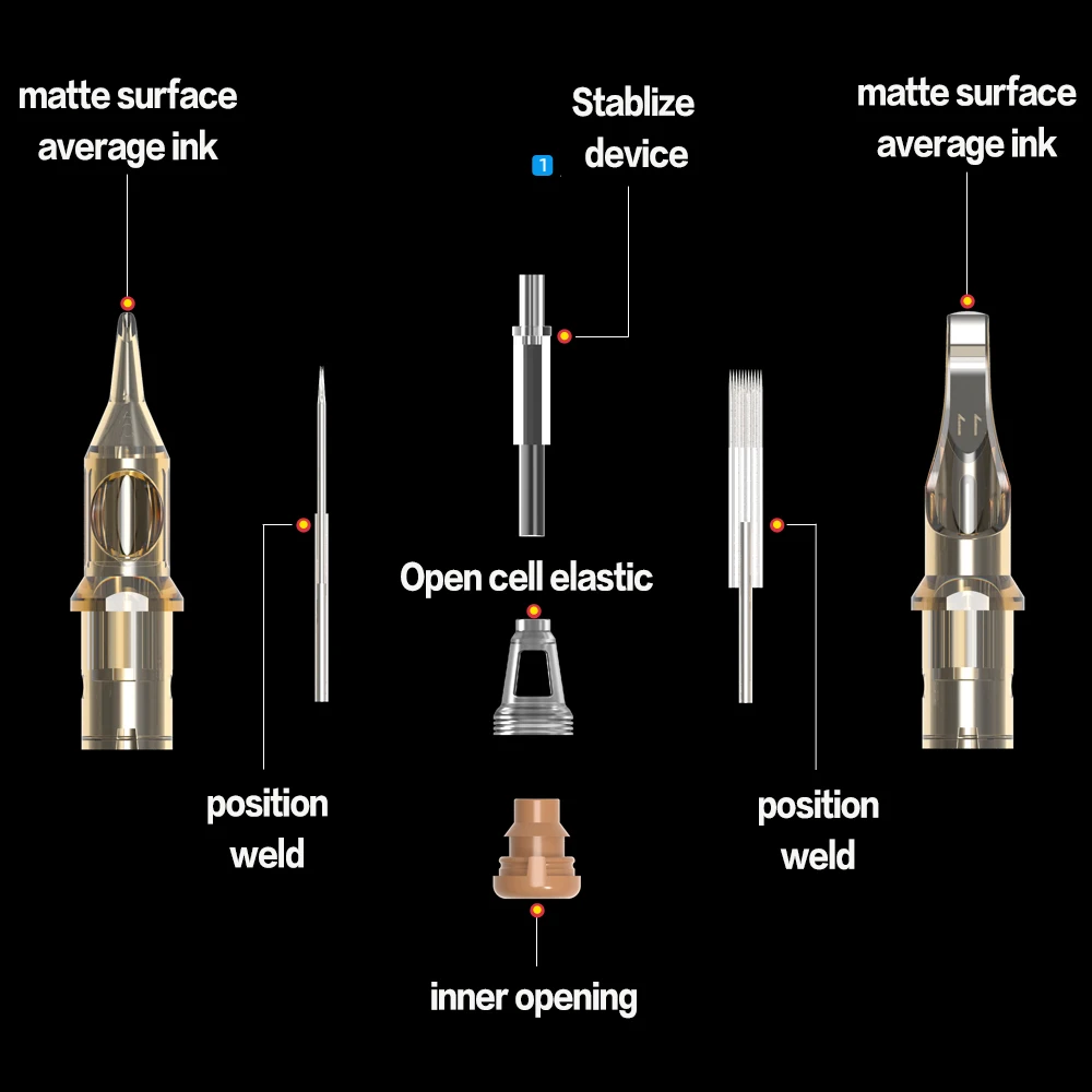 Ambition Premium 20pcs 5rm 7rm 9rm 11rm 13rm 15rm 17rm 23rm 25rm RM Curved Magnum Disposable Tattoo Cartridge Needles