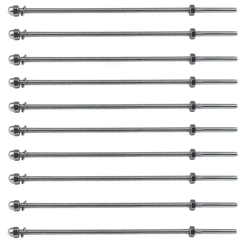 Stainless Steel Swage Threaded Stud Tension End Fitting Terminal for cable railing