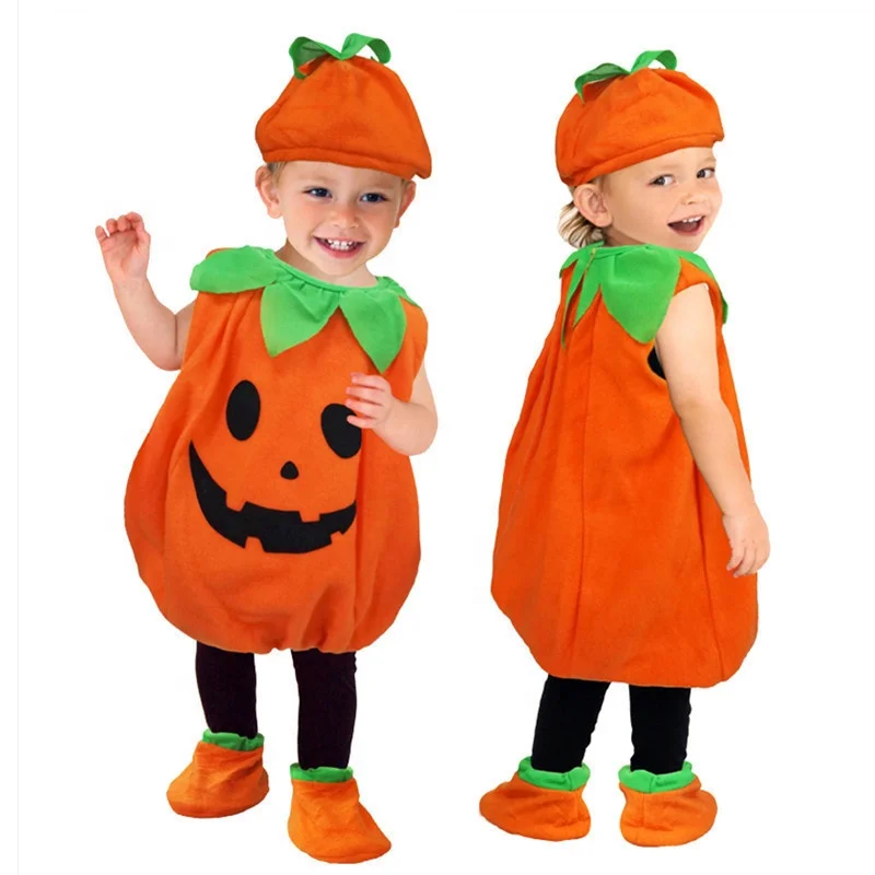 Factory Direct Halloween Costumes for Kids Cosplay Costume Baby Clothes Cute Halloween Pumpkin Costume