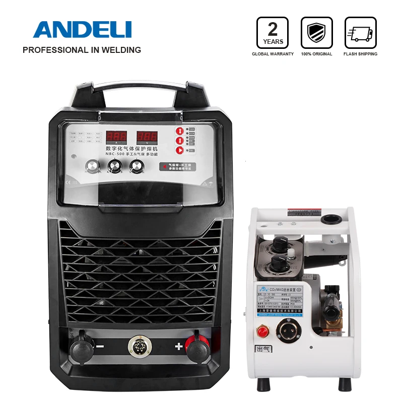 
ANDELI digital industry heavy load type six modules mig welding machine MIG-500F 380V MIG/MMA/Gouging 3 in 1 mig welder 
