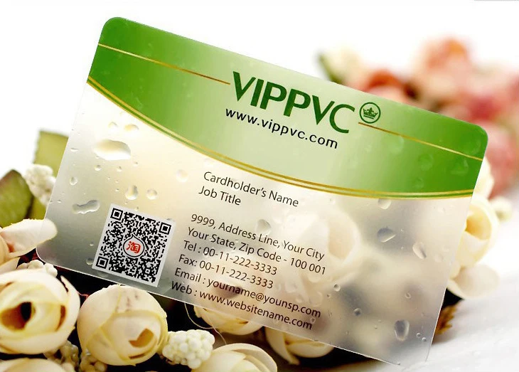 
Best Quality Cheap Embossing Double Sided PVC Clear Frosted Transparent Plastic Business Cards With Logo Wholesale 