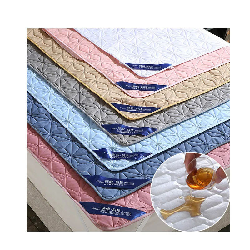 100% однотонная Водонепроницаемая хлопчатобумажная наматрасная Простыня из полиэстера с эластичной лентой легко Очищаемый матрас