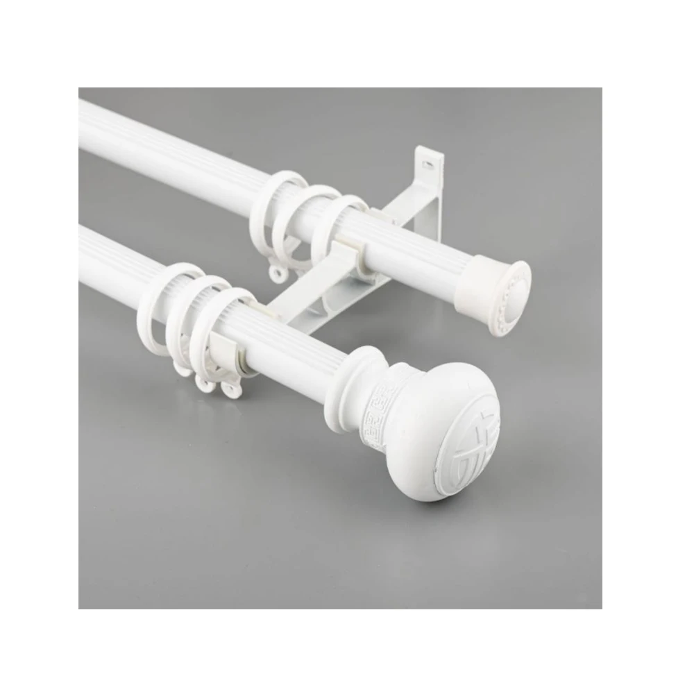 Industrial Curtain Rods Single Pole Turkey Style Wall Mount Aluminium Alloy Curtain Accessories Rods For Home Decoration