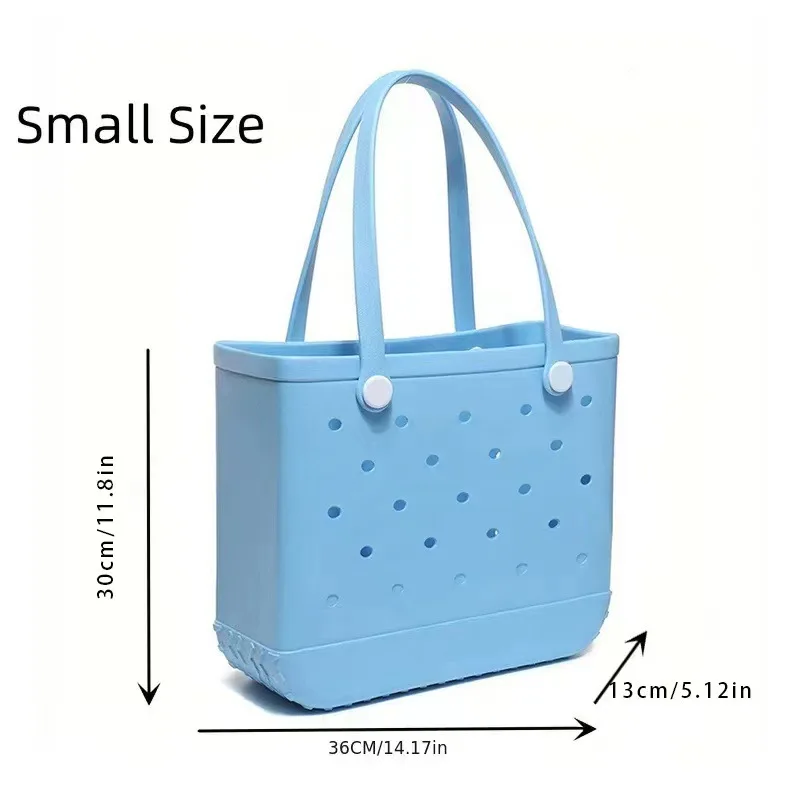 Bogg Bag Women Fashion Rubber Tote Shoulder Bag Waterproof EVA Silicone Summer Bogg Beach Bag