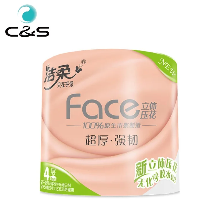 New Product 4D Embossing Daily Use Tissue Rolls Toilet Paper Roll Tissue