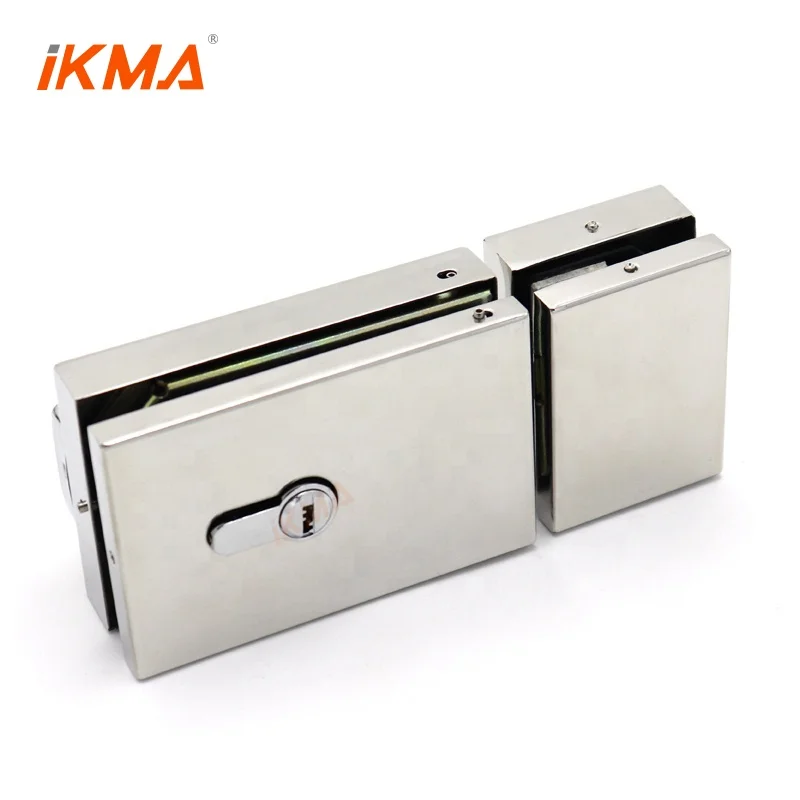 Hot sales commercial tempered glass door square central double lock