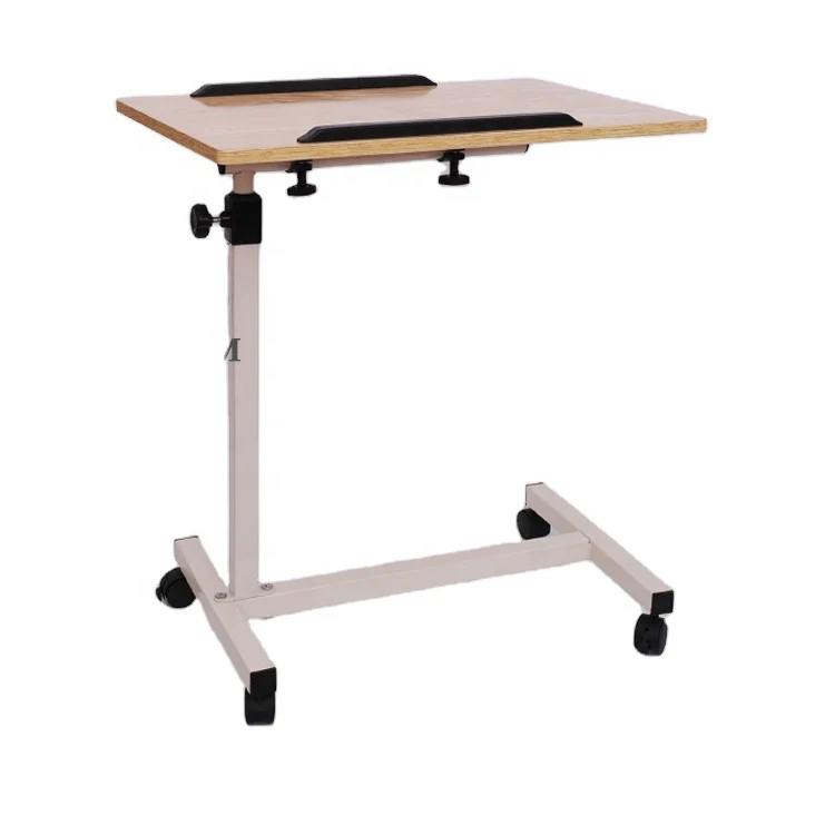 Стол над кроватью, боковой обеденный стол, заводская цена, передвижная и регулируемая деревянная картонная коробка с индивидуальным логотипом, современный деревянный 1 год
