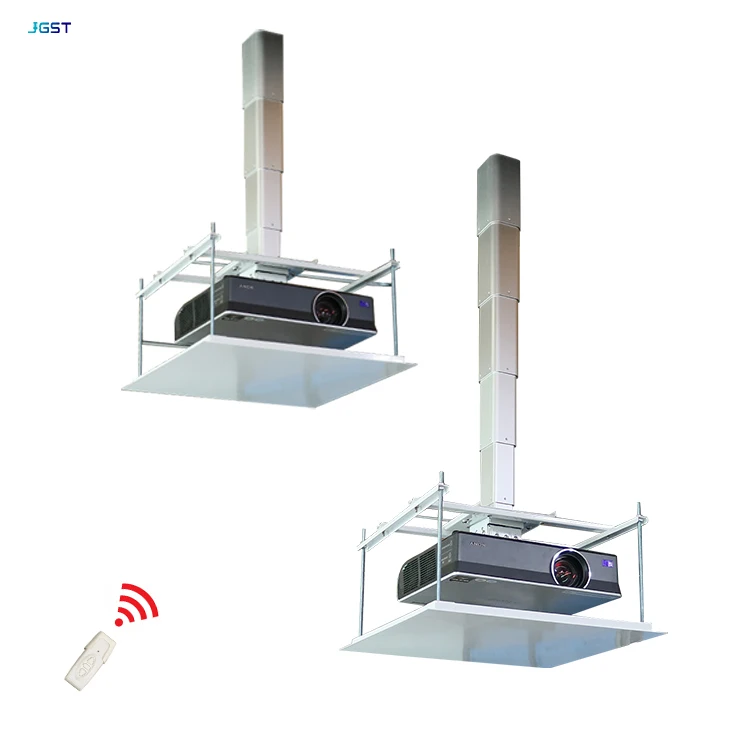 1.5m Remote Control ceiling Hidden Motorized Projector Lift Conference Projector Mount With 44lbs Bearing