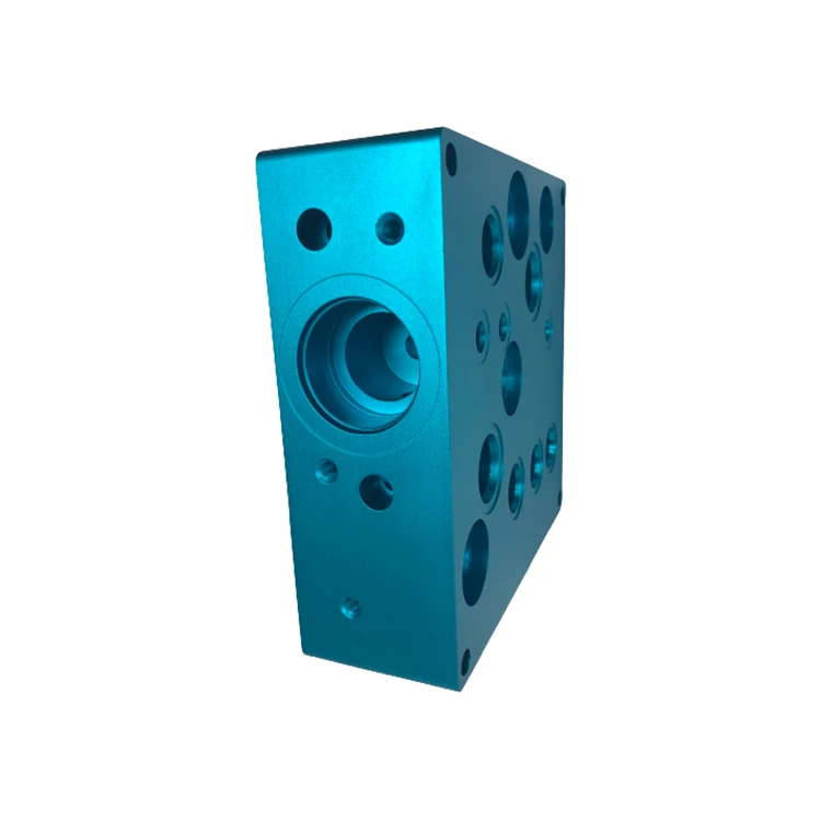Cnc Milling Hydraulic Manifold Aluminum Block With Anodizing