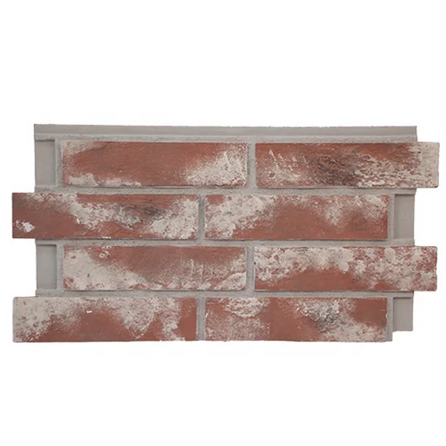 NEU Rustic Architectural PU Faux Brick Panels Shopfitting Fireplace Design 3D Brick Wall Panel