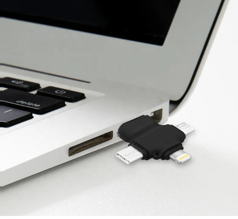  Usb-флеш-накопитель 4 в 1 с поддержкой otg и usb type-c на 64/128/256/512