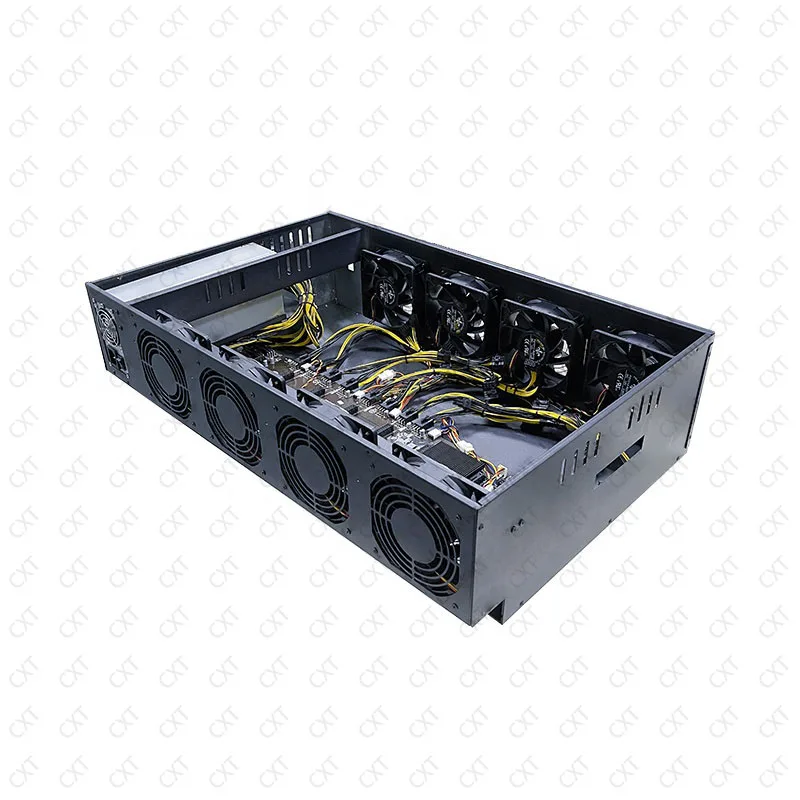 gpu server case 70mm spacing silent 8 gpu case frame full set with 2000w power