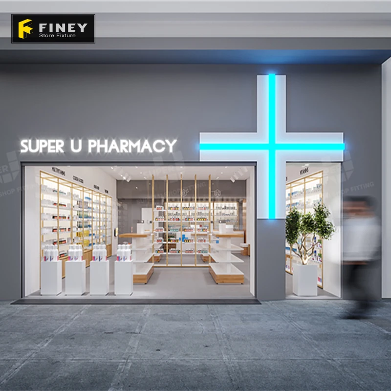 Customized Design Pharmacy Estimated Cost 9,800~ 11,900USD For 80 Square Meters Shop.