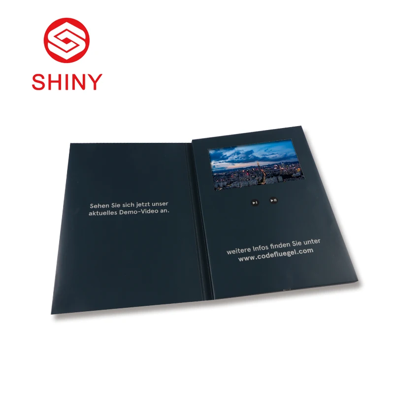 Custom Luxury Video book 7 Inch Lcd Screen Video Brochure