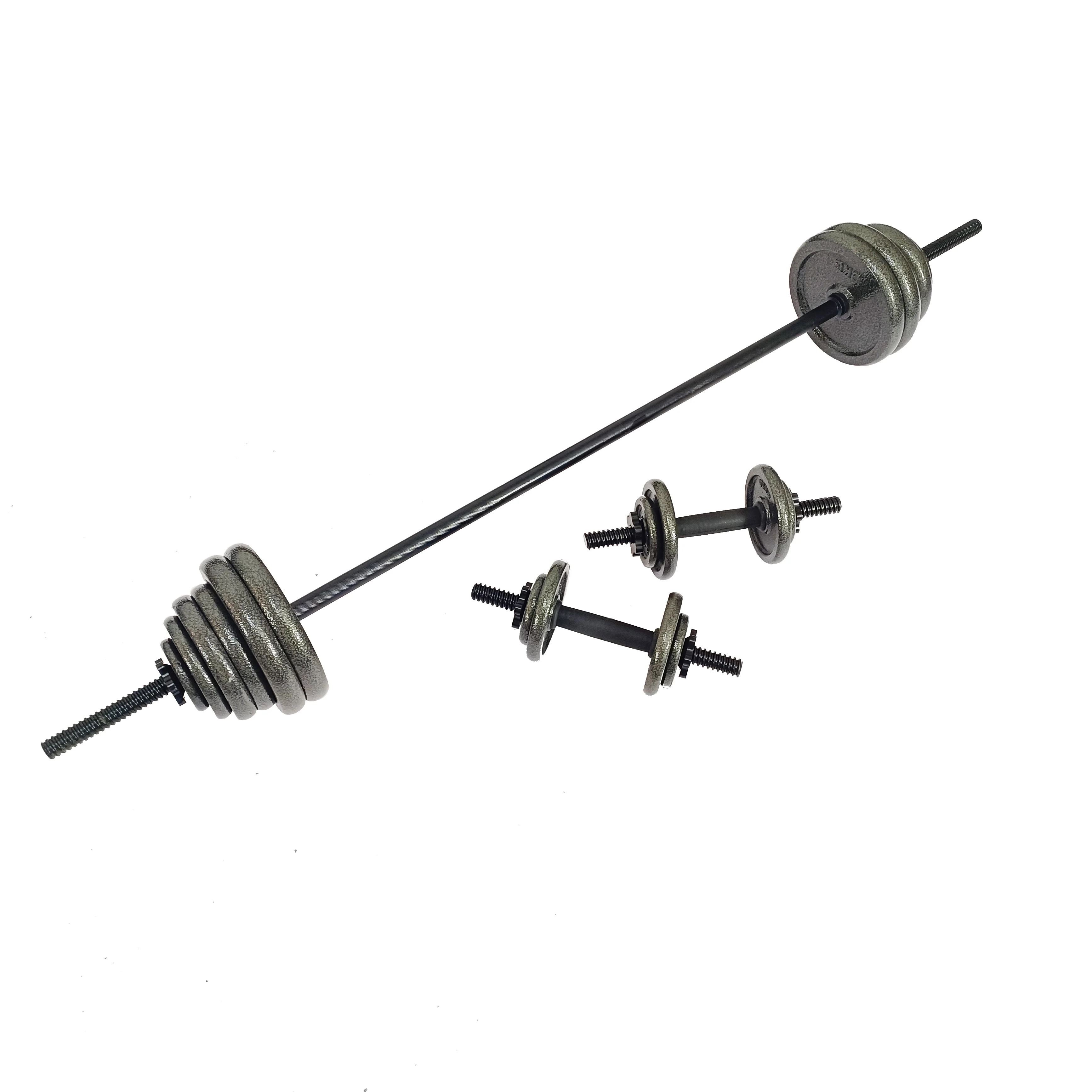 High Quality Cast Iron Power Baked Gym Fitness Equipment Custom Logo 50Kg Dumbbell Set Unisex Plastic Weights for Home Use