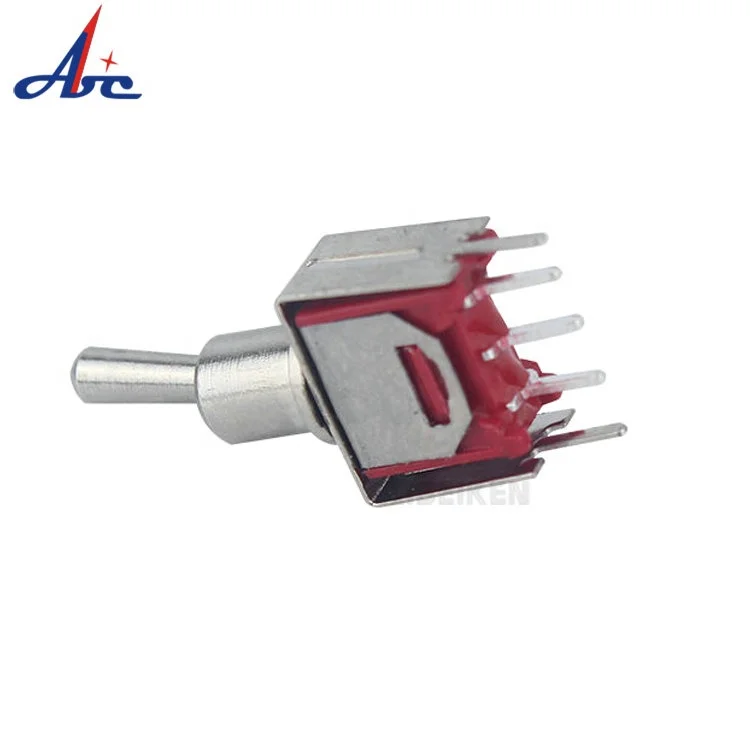 Высокое качество смц 5 мм-ON 1.5A 250V короткая ручка ПК POS терминал 3Pin SPDT тумблер с кронштейном