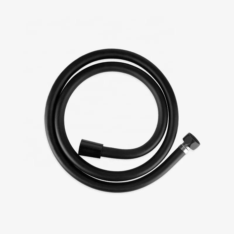 Anti-twist matte black PVC bath shower hose Top quality Plumbing Plastic Flexible explosion-proof high temperature resistance