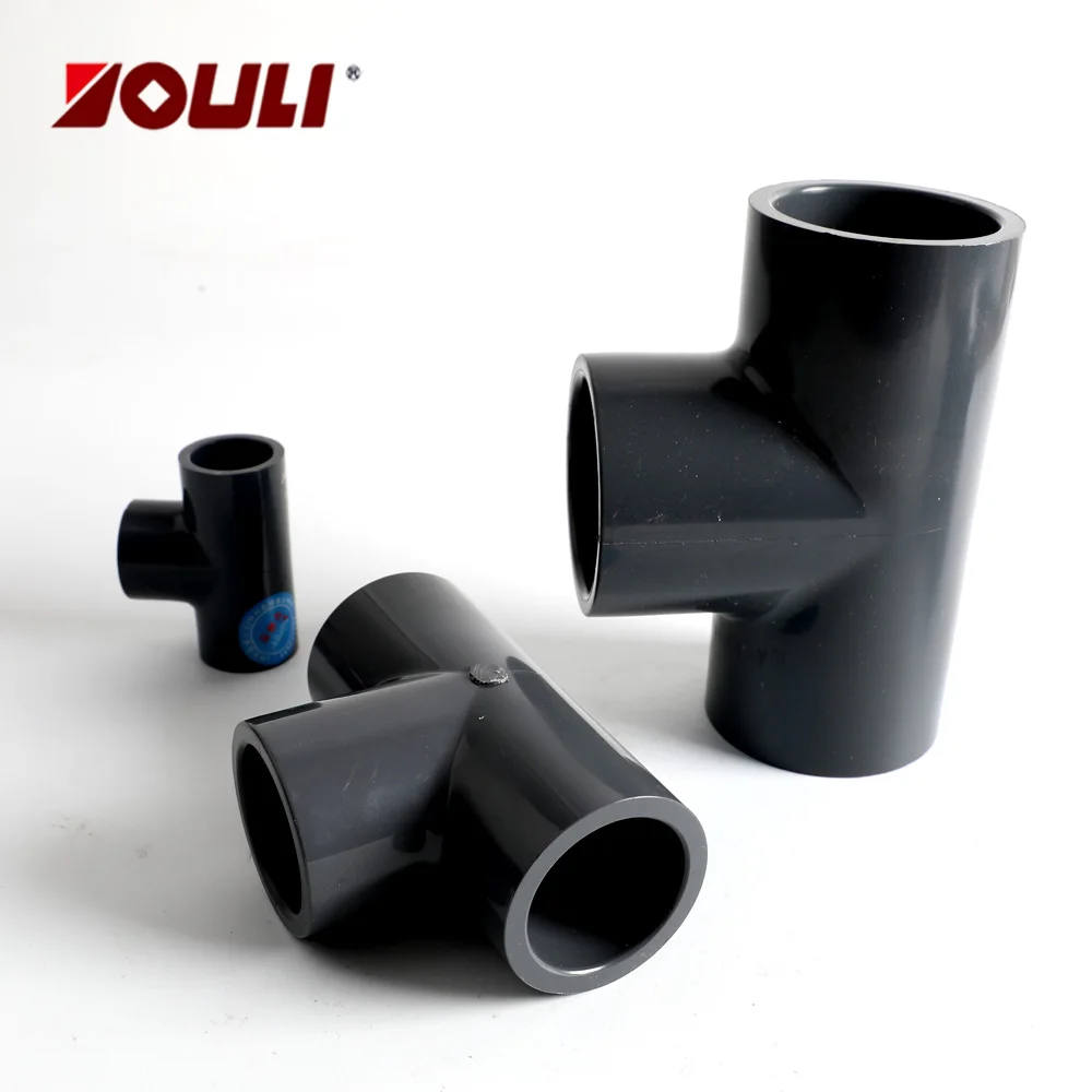 Plastic Equal Pipe Tee Fitting ASTM DIM Standard CORZAN CPVC/UPVC TEE