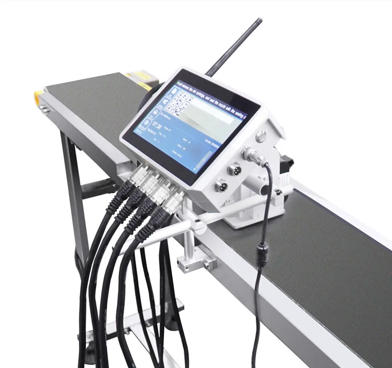 industrial automatic online uv inkjet printer on plastic bag,carton box for expiry date,logo,barcode in the conveyor belt