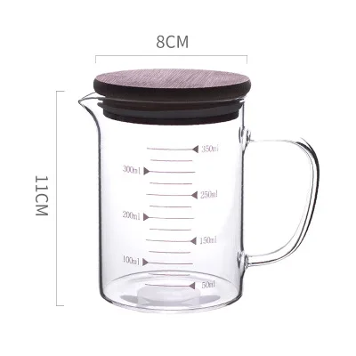 Customizable High Borosilicate Thickened Glass Measuring Cup Modern round Pyrex Beaker for Parties