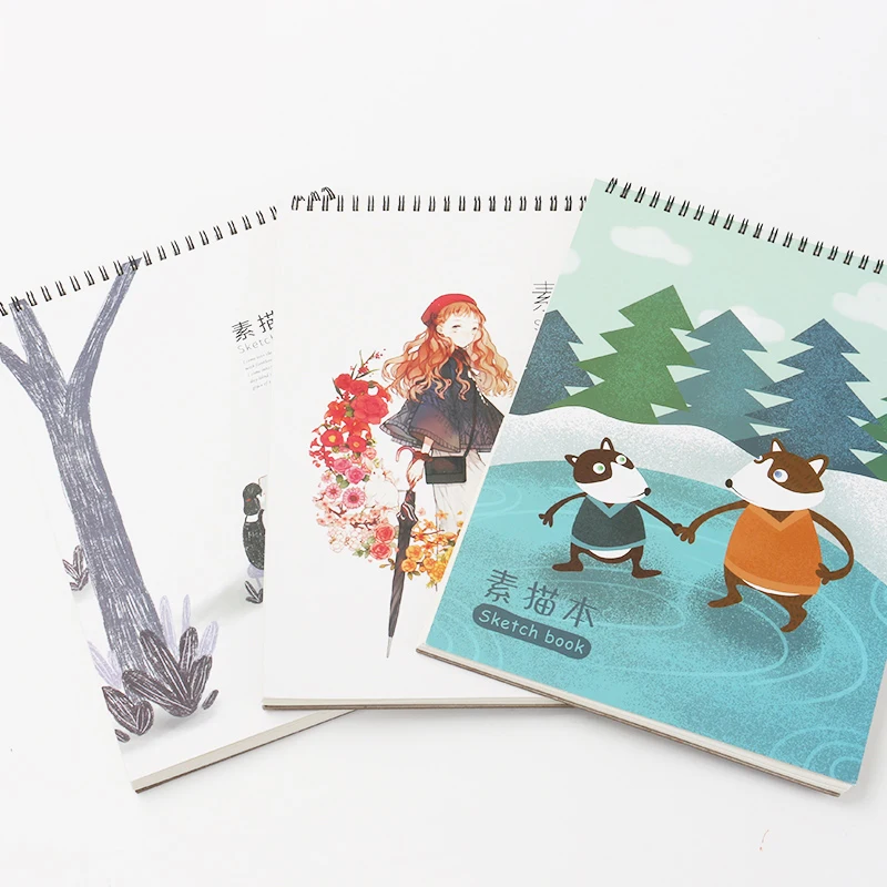 
Stationary supplier customized school origin type hardcover recycled A4 sketch book Practical Paper sketch books 
