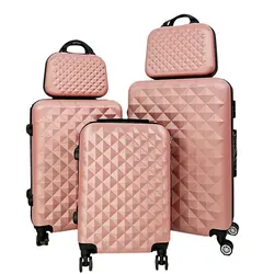 2PCS/SET 14inch Cosmetic Bag 20/24 Inches Girl Students Trolley Case Travel Spinner luggage Woman Rolling Suitcase Boarding Box