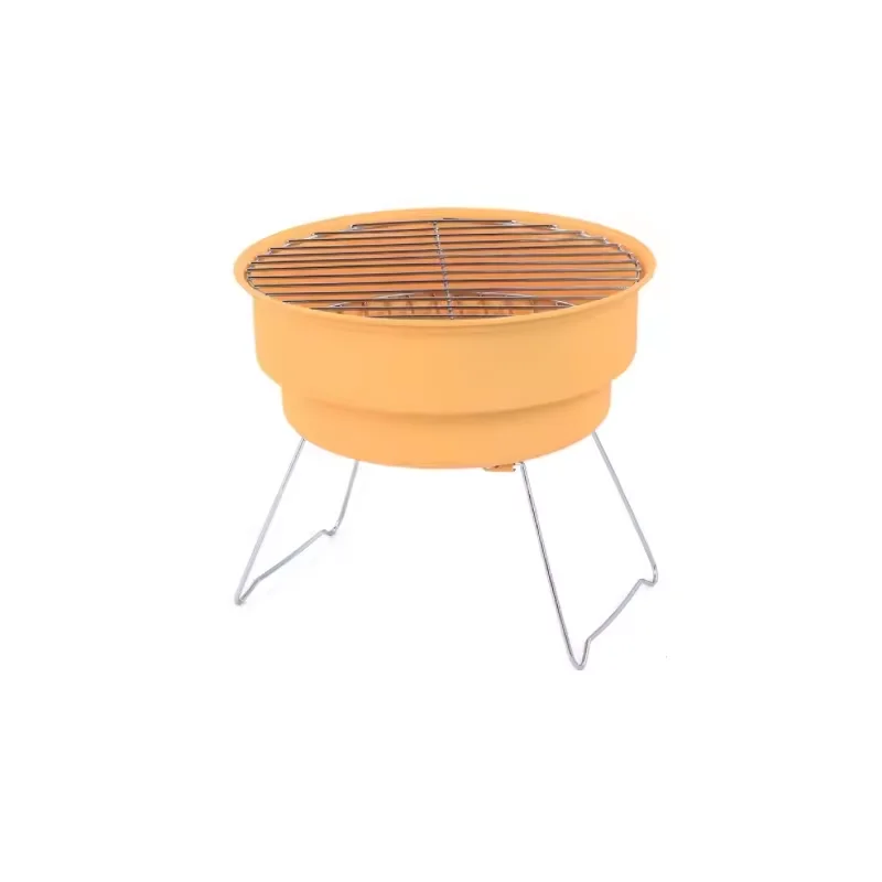 Wholesale fashion mini foldable stove round charcoal grill barbecue portable barbecue grill with cooler pack camping bbq grill