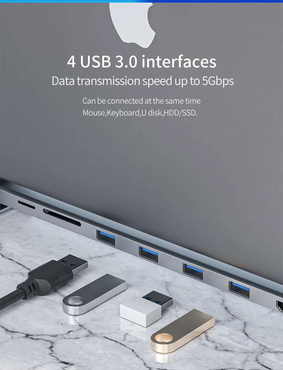 Многофункциональный usb-концентратор 10 в 1
