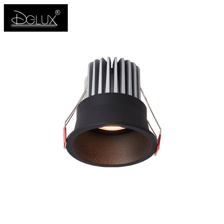 DGLUX Morden Pop Ceiling Recessed Types Round Trimless Aluminum Indoor Lighting 12w Led Spots Lamp