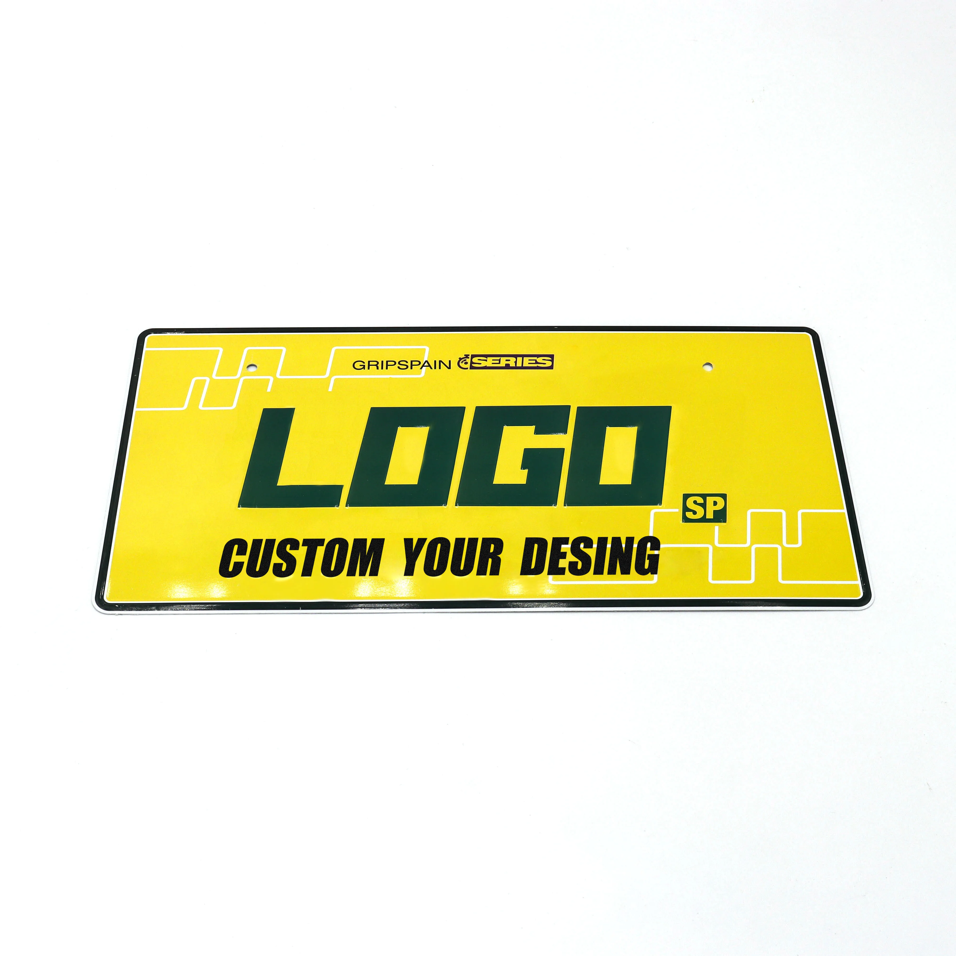 Wholesale Custom Antique Aluminum License Plate Embossed Logo Car Number Plate with Offset Printing Painted Technique
