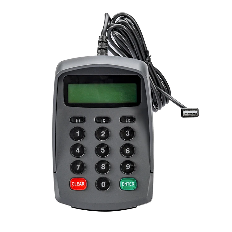 Изысканный Магнитный USB Смарт-кардридер ATM Pinpad с ЖК-дисплеем