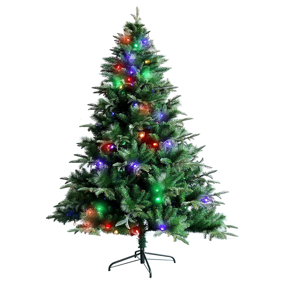 6 Feet Luxurious Premium Spruce Hinged Artificial Christmas Tree with Pine Cones