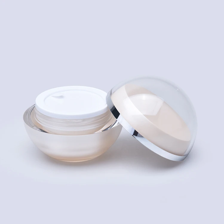 Luxury 15g 30g 50g acrylic cosmetic jar sets empty ball shape jars