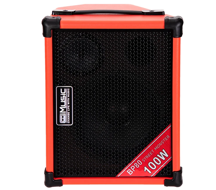 Music Instruments Factory 80W Speakers Outdoor Bluetooth Busking Rechargeable PA Amplifier Acoustic Guitar Combo