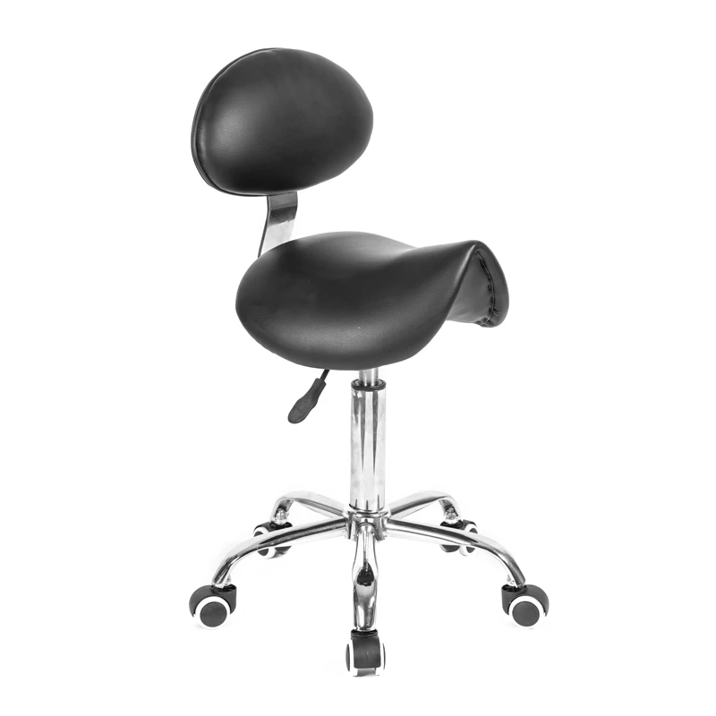 Amazon Top Sale Black Barber Saddle Medical Pedicure Stool,Adjustable Beauty Salon Full Body Massage Stool