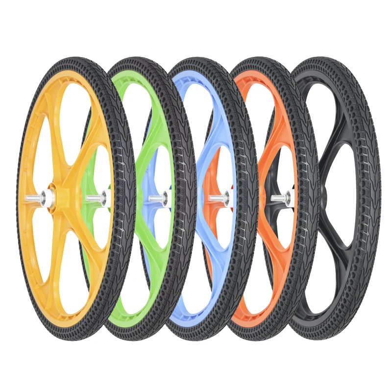 Nedong OEM 20inch 24inch 26inch No Air Tires solid bicycle tyres and rim MOQ300